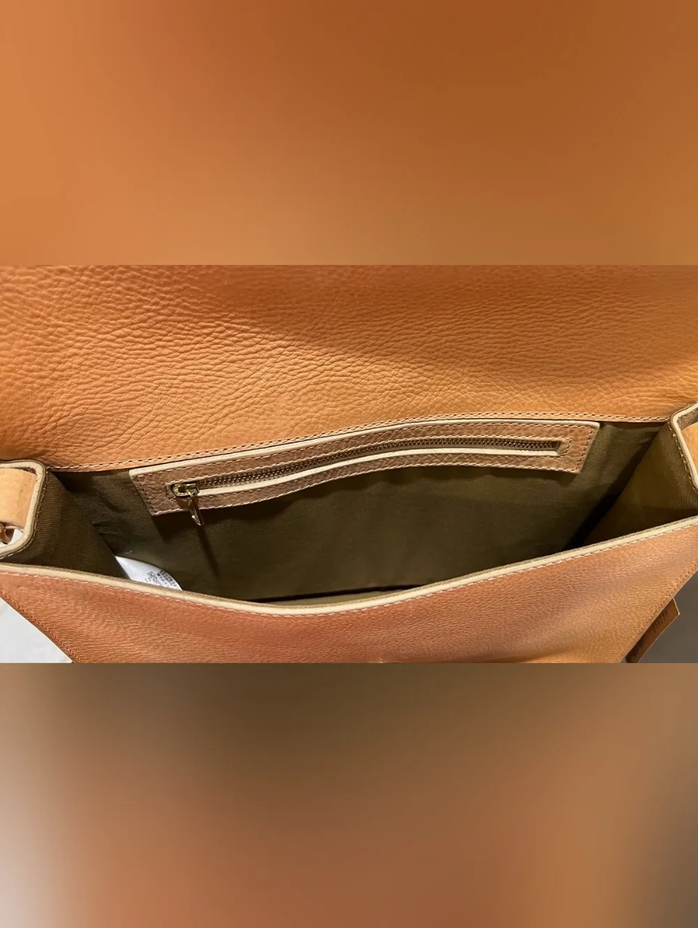 A.P.C. Vachetta Leather Flap Chain Shoulder Bag Tag Attached With Dust Bag Rare